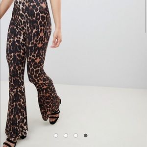 ASOS Design Petite Flare Leggings in Animal Print